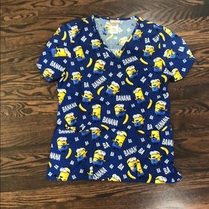 Minion scrub top